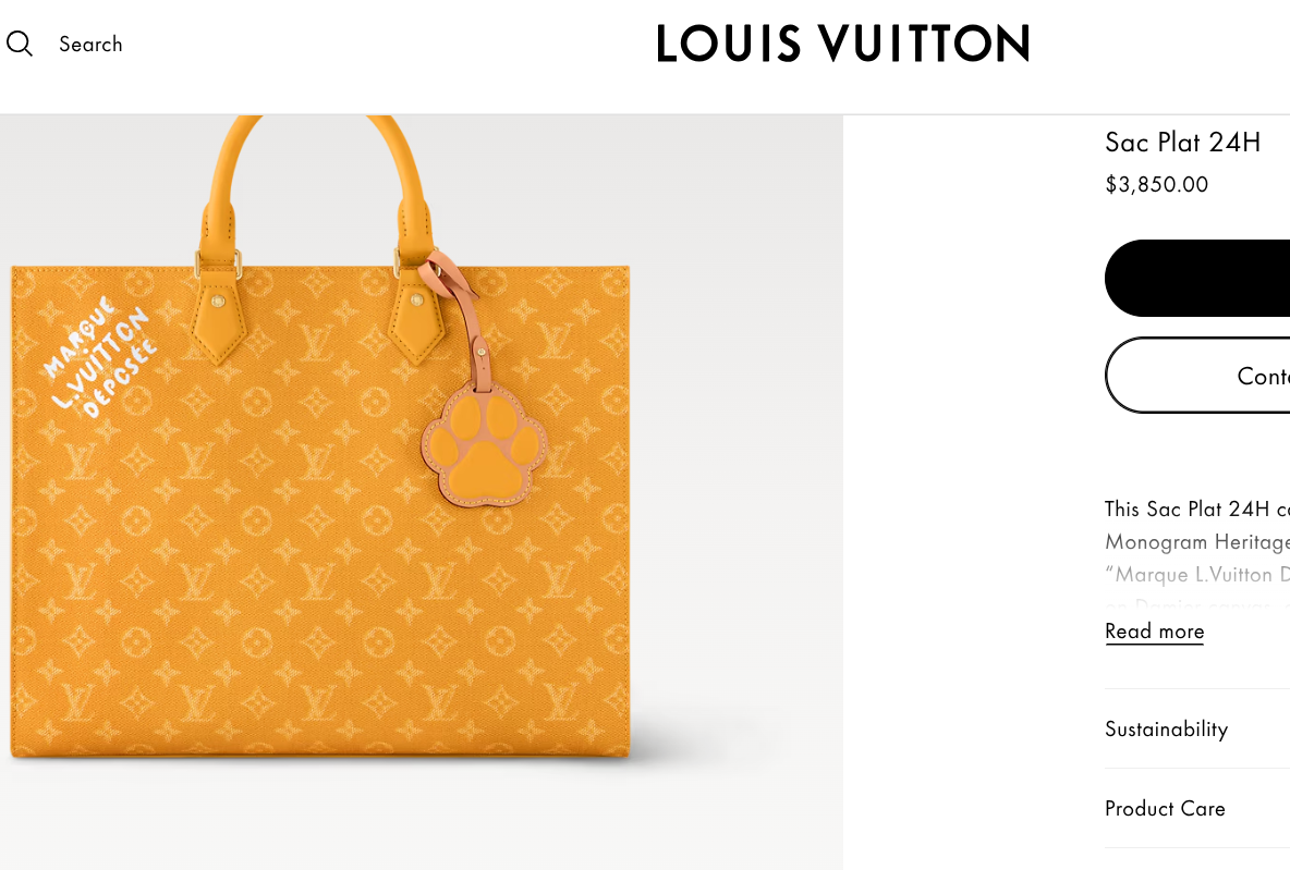 LV Sac Plat 24H Tote